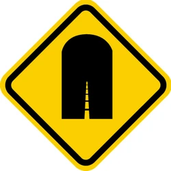 Warning for a tunnel.