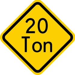 Warning for a limited weight.