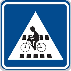 Crossing for cyclists.
