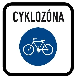 Begin of a zone for cyclists.