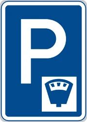 Parking only allowed if you pay.