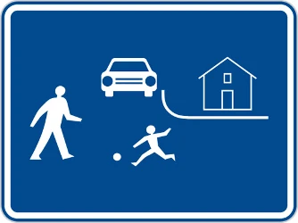 Begin of a residential area.