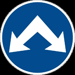 Passing left or right mandatory.