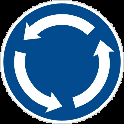Mandatory direction of the roundabout.