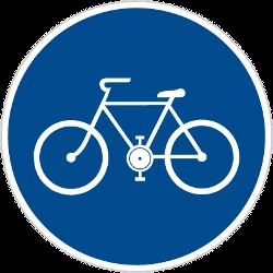 Mandatory path for cyclists.