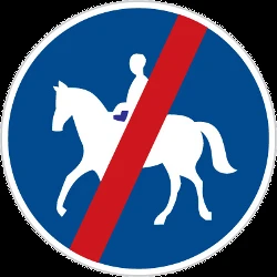 End of the path for equestrians.
