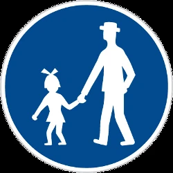 Mandatory path for pedestrians.