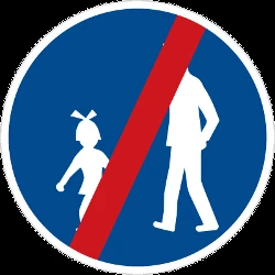 End of the path for pedestrians.