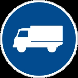 Mandatory lane for trucks.