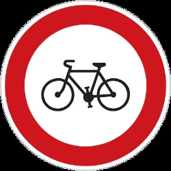 Cyclists prohibited.