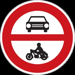 Motorcycles and cars prohibited.