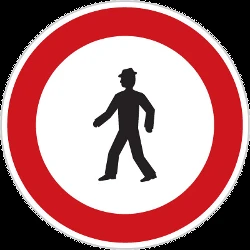 Pedestrians prohibited.