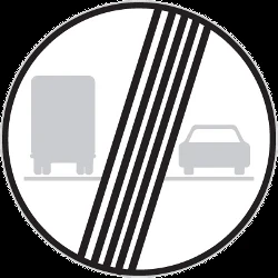 End of the overtaking prohibition for trucks.