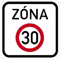 Begin of a zone with speed limit.