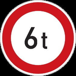 Vehicles heavier than indicated prohibited.