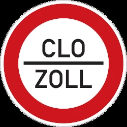 Entry prohibited (checkpoint).