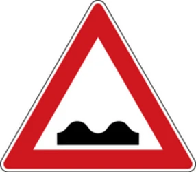 Warning for a bad road surface.