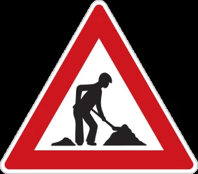 Warning for roadworks.