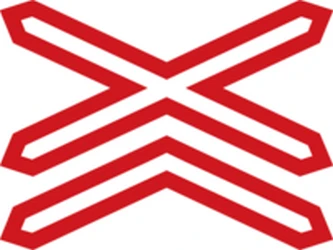 Warning for a railroad crossing with more than 1 railway.