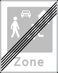 End of the residential area.