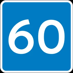 Begin of an advisory speed limit.