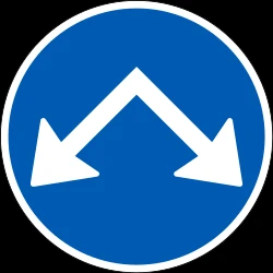 Passing left or right mandatory.