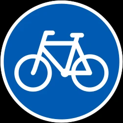 Mandatory path for cyclists.