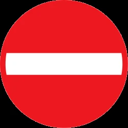 Direction prohibited
(road with one-way traffic).