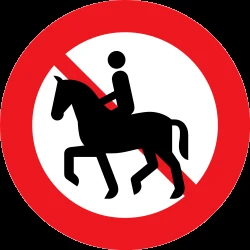 Equestrians prohibited.