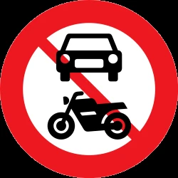 Motorcycles and cars prohibited.