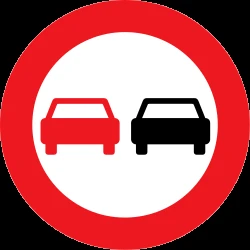 Overtaking prohibited.