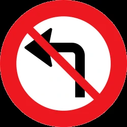Turning left prohibited.