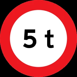 Vehicles heavier than indicated prohibited.