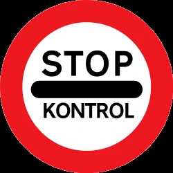 Entry prohibited (checkpoint).