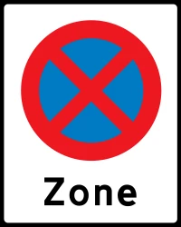 Zone parking and stopping prohibited.