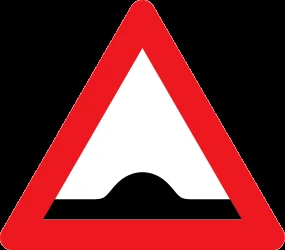 Warning for a speed bump.