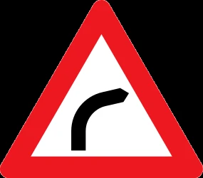 Warning for a curve to the right.