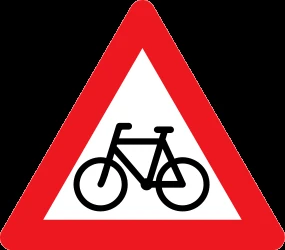 Warning for cyclists.