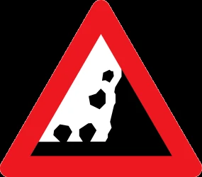 Warning for falling rocks.