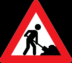Warning for roadworks.
