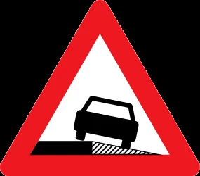 Warning for a soft verge.
