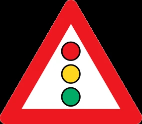 Warning for a traffic light.