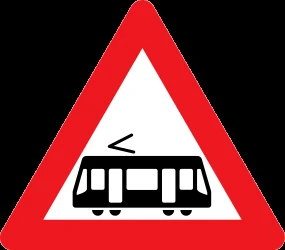 Warning for trams.