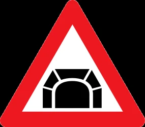 Warning for a tunnel.