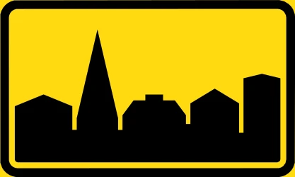 Begin of a built-up area.