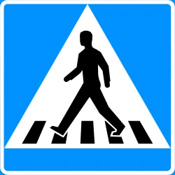 Crossing for pedestrians.