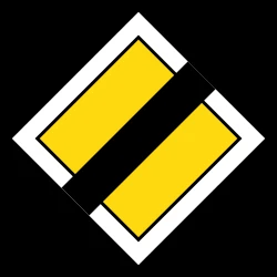 End of the priority road.