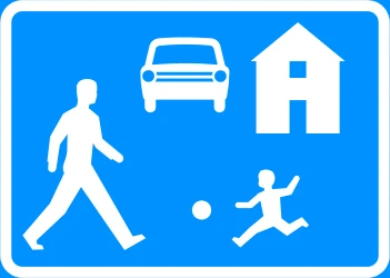 Begin of a residential area.