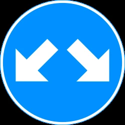 Passing left or right mandatory.