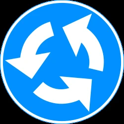 Mandatory direction of the roundabout.